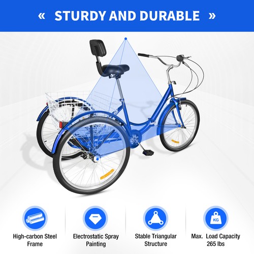 Tricycle adult senior 7 - 24'',