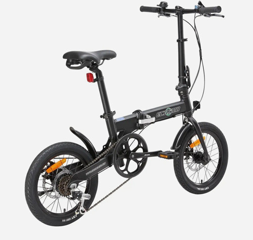 Ecosmo 16in folding bike - bike, black