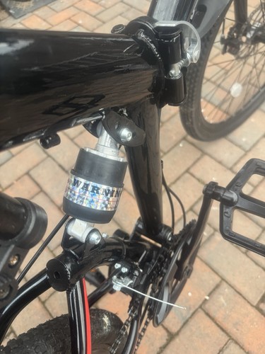 Black fold away bike - black, new